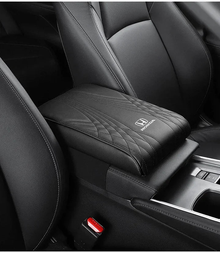 Car Armrest Cushion - High-Grade Leather, Memory Foam, 400 g