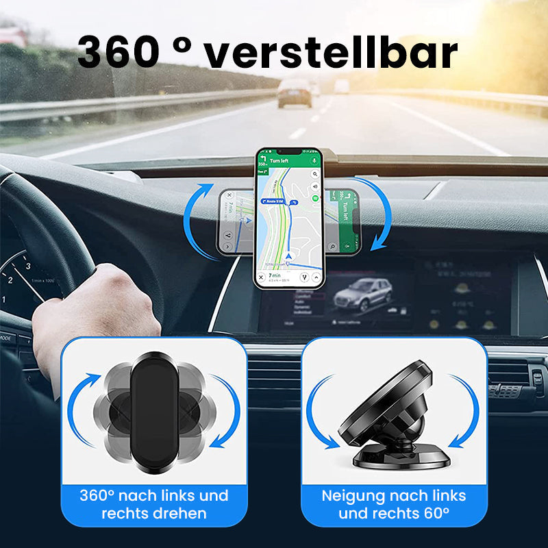 Magnetic Car Phone Holder - Alloy, Silicone, Minimalist Design, view 15