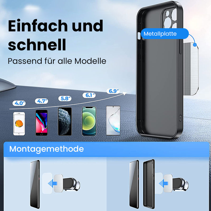 Magnetic Car Phone Holder - Alloy, Silicone, Minimalist Design, view 3