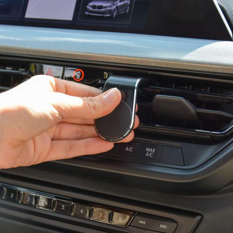 Magnetic Car Air Vent Phone Holder - Aluminium Alloy, Universal Fit, view 5