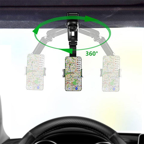 Rotatable Retractable Car Phone Holder - 360-Degree Rotation, Stable Support, view 3