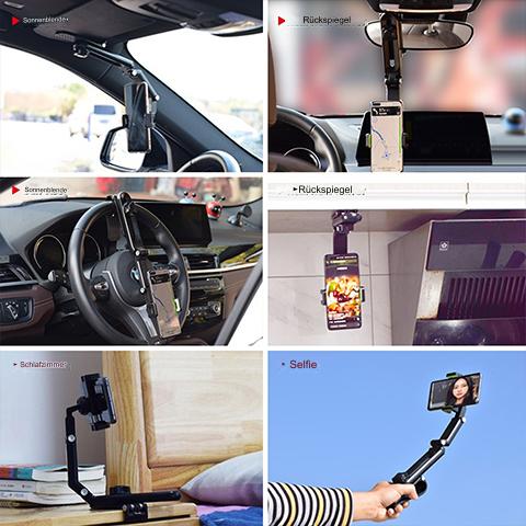 Rotatable Retractable Car Phone Holder - 360-Degree Rotation, Stable Support, view 4
