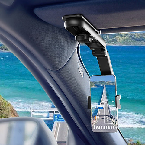 Rotatable Retractable Car Phone Holder - 360-Degree Rotation, Stable Support