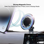 Magnetic Car Phone Holder with Adjustable Stand for iPhone - Zinc Alloy, view 2