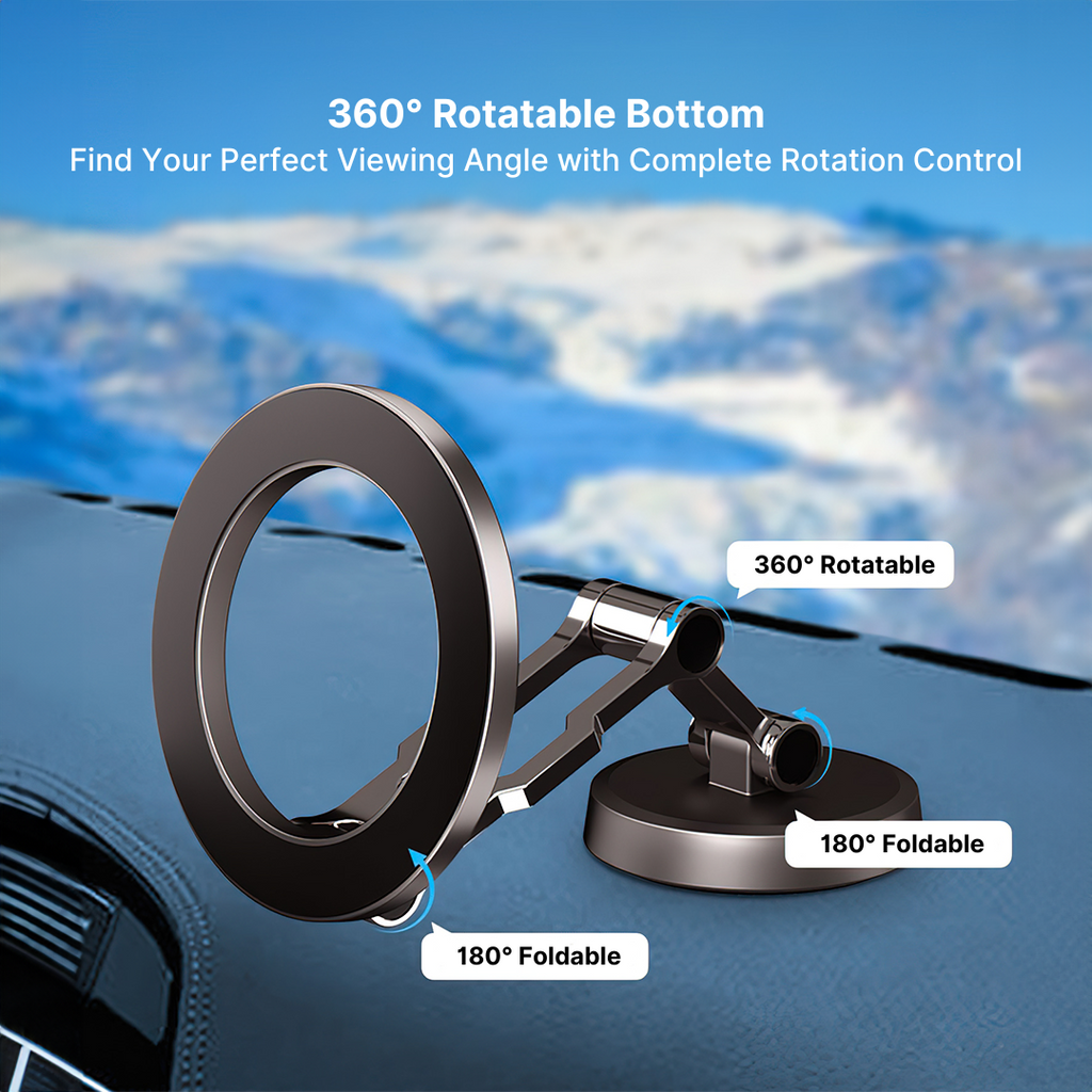 Magnetic Car Phone Holder with Adjustable Stand for iPhone - Zinc Alloy, view 4