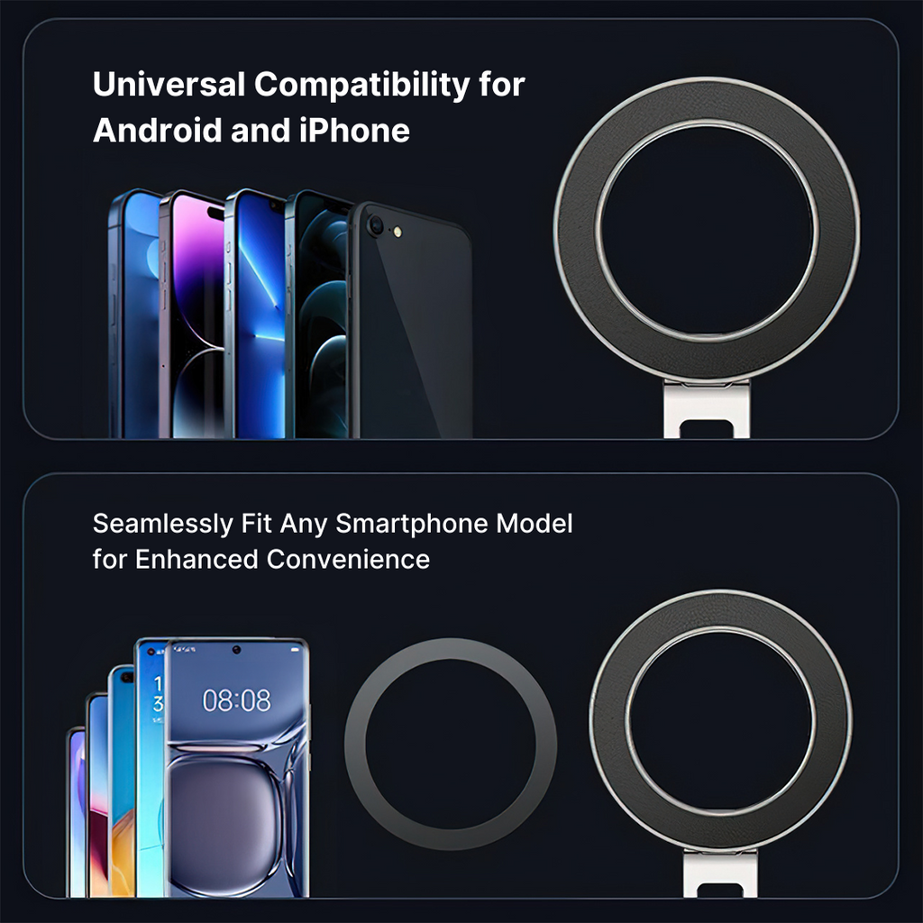 Magnetic Car Phone Holder with Adjustable Stand for iPhone - Zinc Alloy, view 6