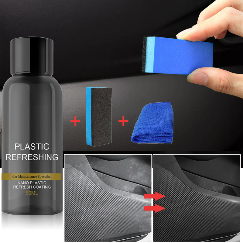 Auto Plastic Coating Restoration Agent for Cars - 50ml, Streak-Free Formula