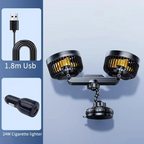 Car Fan, 4000 mAh Rechargeable Battery, 3 Speeds