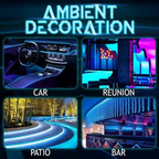 Car Interior LED Light Strips with Remote or App Control