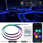 Car Interior LED Light Strips with Remote or App Control