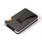 Carbon Fibre Wallet with 304 Stainless Steel Money Clip, 96 × 65 × 13 mm