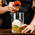 Carved Clear Glass Cocktail Mixing Glass, 18 cm