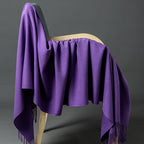 Cashmere-Blend Throw Blanket with Fringe