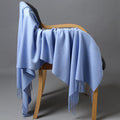 Cashmere-Blend Throw Blanket with Fringe