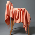 Cashmere-Blend Throw Blanket with Fringe