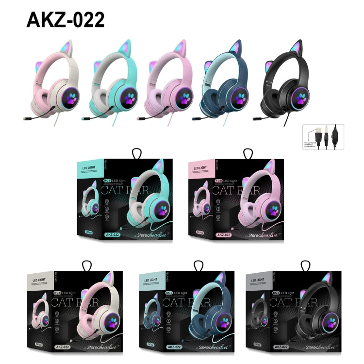 Cat Ear Gaming Headset with 7 LED Modes, USB and 3.5mm Jack