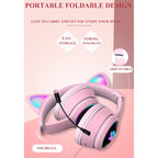 Cat Ear Gaming Headset with 7 LED Modes, USB and 3.5mm Jack