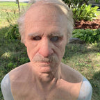 Realistic Old Man Halloween Mask for Adults - Latex, Movable Mouth, up to 62 cm, view 2