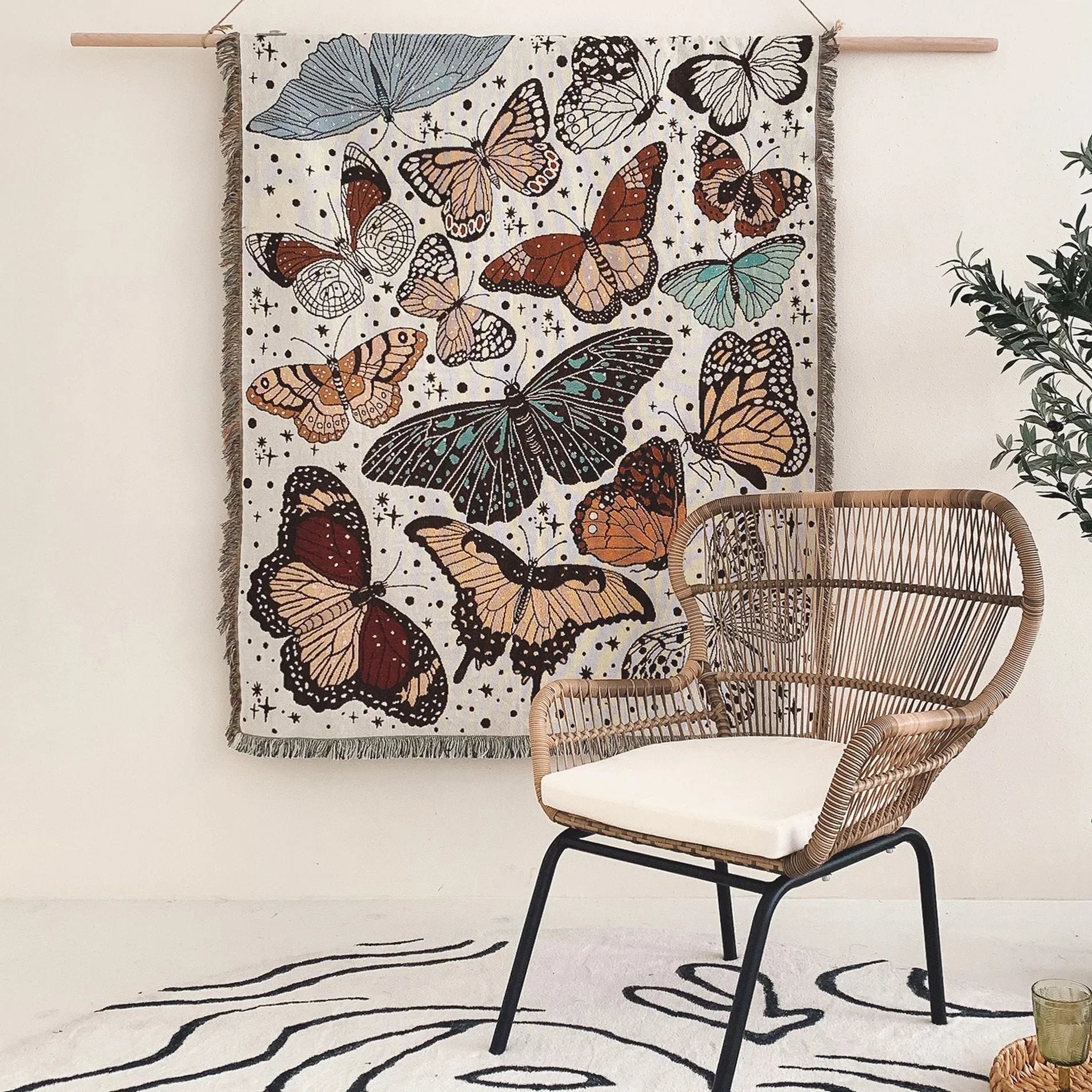 Celo Rosio Woven Throw Blanket-Welvere
