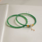 Chalcedony Agate Bangle Bracelets, 58–62 mm Inner Diameter