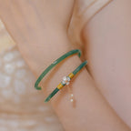 Chalcedony Agate Bangle Bracelets, 58–62 mm Inner Diameter