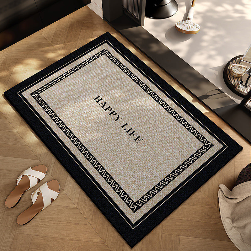 Checkerboard Entryway Mat with Non-Slip Backing