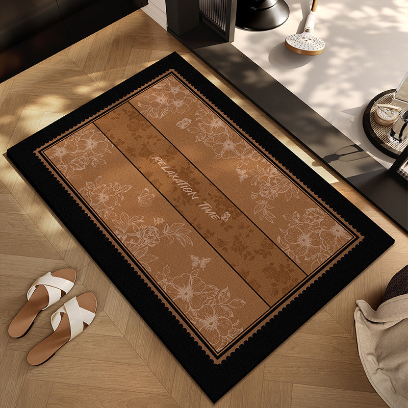 Checkerboard Entryway Mat with Non-Slip Backing