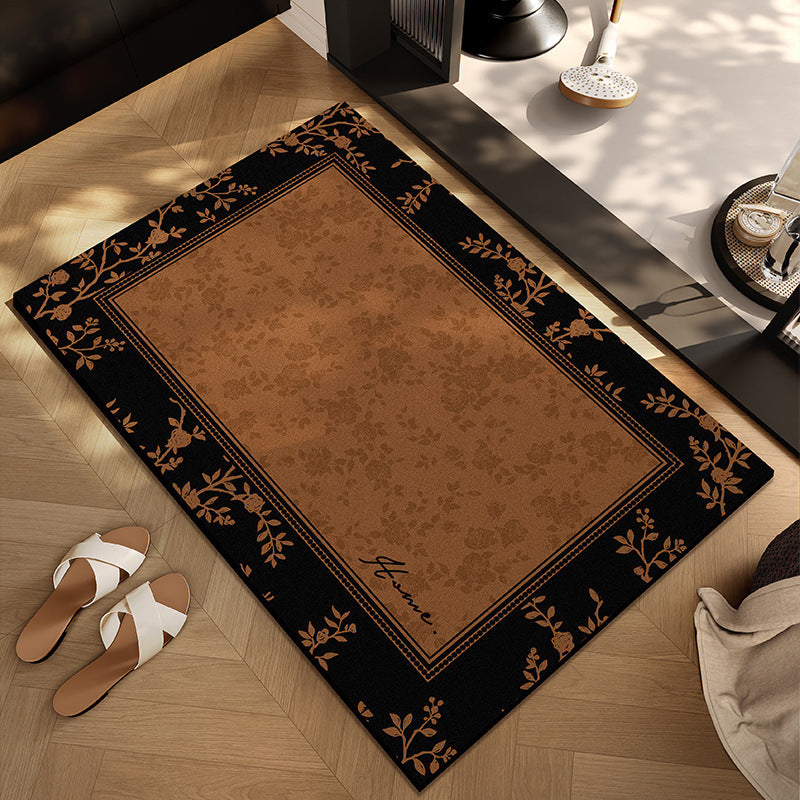 Checkerboard Entryway Mat with Non-Slip Backing