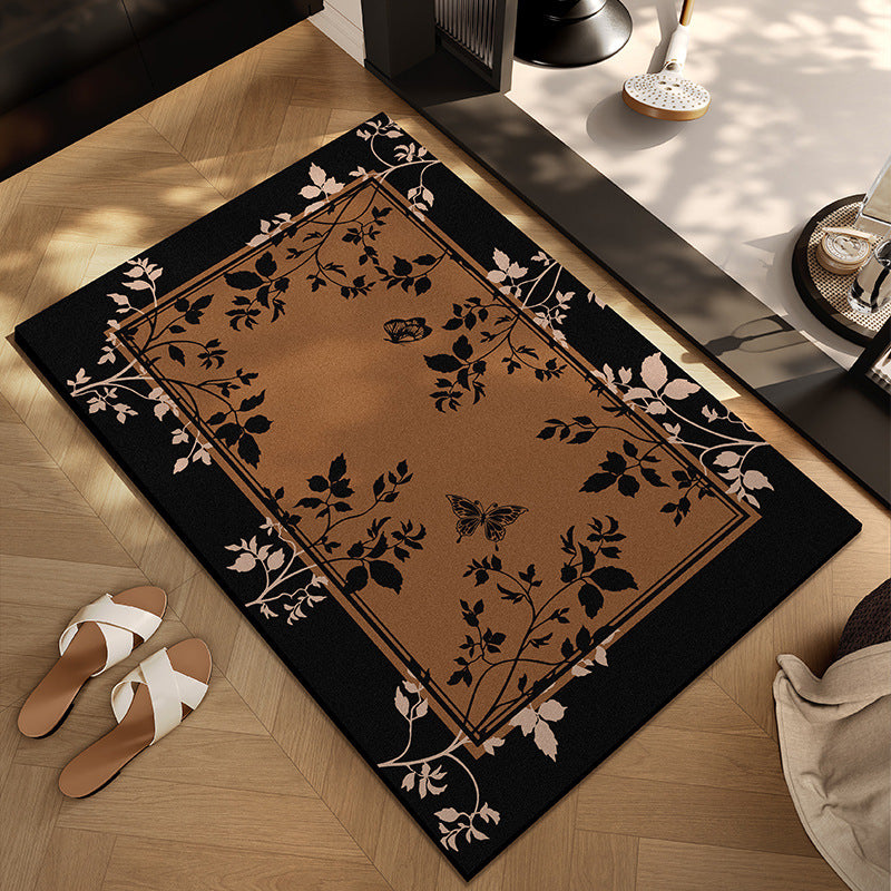 Checkerboard Entryway Mat with Non-Slip Backing