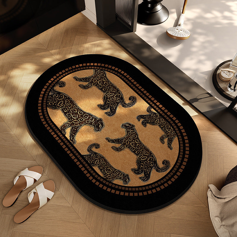 Checkerboard Entryway Mat with Non-Slip Backing
