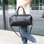 Checkerboard Travel Duffel Bag with Adjustable Removable Shoulder Strap