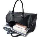 Checkerboard Travel Duffel Bag with Adjustable Removable Shoulder Strap
