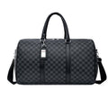 Checkerboard Travel Duffel Bag with Adjustable Removable Shoulder Strap