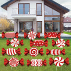 Christmas Candy Cane Path Lights for Walkways and Gardens