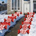 Christmas Candy Cane Path Lights for Walkways and Gardens