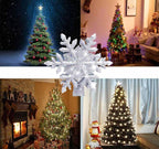 Christmas Decorations LED Snowflake Tree Topper, PVC, 24.8 × 23.3 × 5 cm