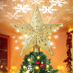 Christmas Decorations LED Snowflake Tree Topper, PVC, 24.8 × 23.3 × 5 cm