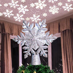 Christmas Decorations LED Snowflake Tree Topper, PVC, 24.8 × 23.3 × 5 cm