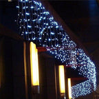 Christmas LED Icicle Lights, 13ft, 19 Hanging Lines, 96 LEDs