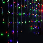 Christmas LED Icicle Lights, 13ft, 19 Hanging Lines, 96 LEDs