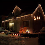 Christmas LED Icicle Lights, 13ft, 19 Hanging Lines, 96 LEDs
