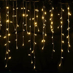 Christmas LED Icicle Lights, 13ft, 19 Hanging Lines, 96 LEDs