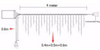Christmas LED Icicle Lights, 13ft, 19 Hanging Lines, 96 LEDs