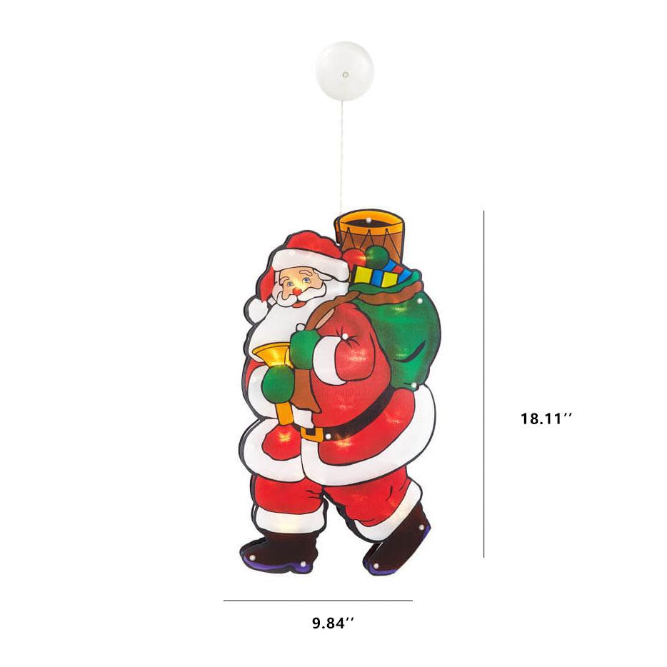 Christmas LED Suction Cup Window Light, 9.84" × 18.11"