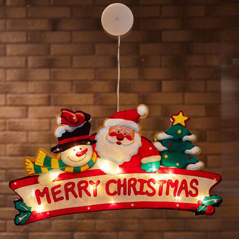 Christmas LED Suction Cup Window Light, 9.84" × 18.11"