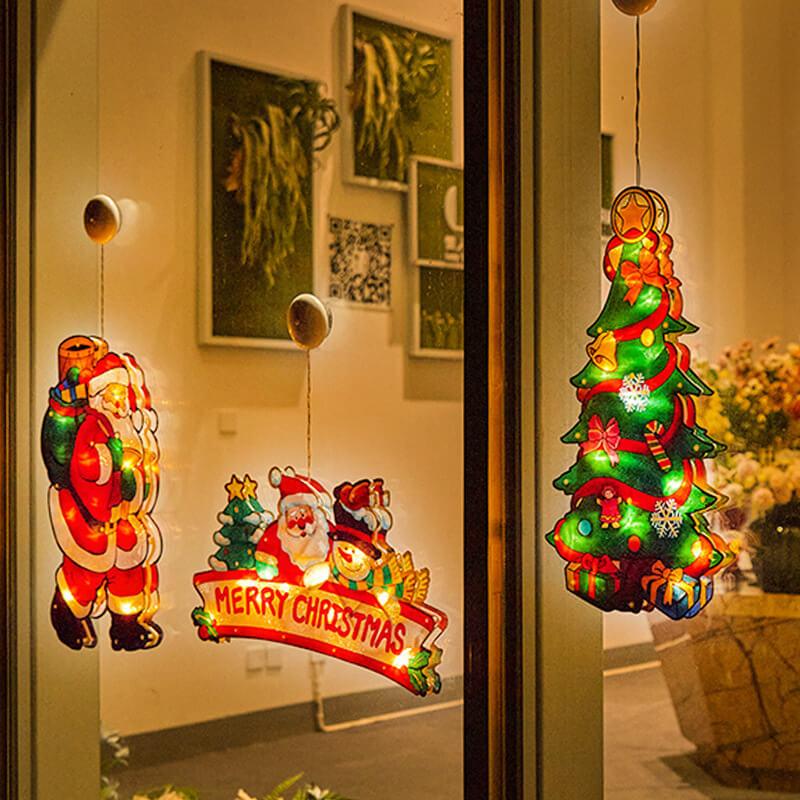 Christmas LED Suction Cup Window Light, 9.84" × 18.11"