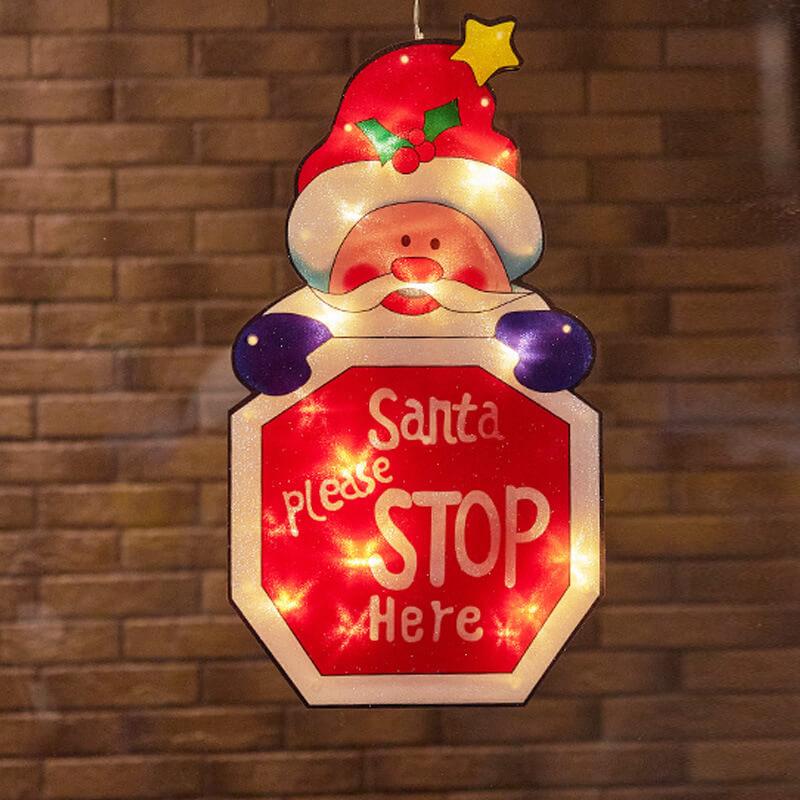 Christmas LED Suction Cup Window Light, 9.84" × 18.11"