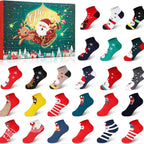 Christmas Sock Advent Calendar, 24 Pairs, Unisex, Single Size