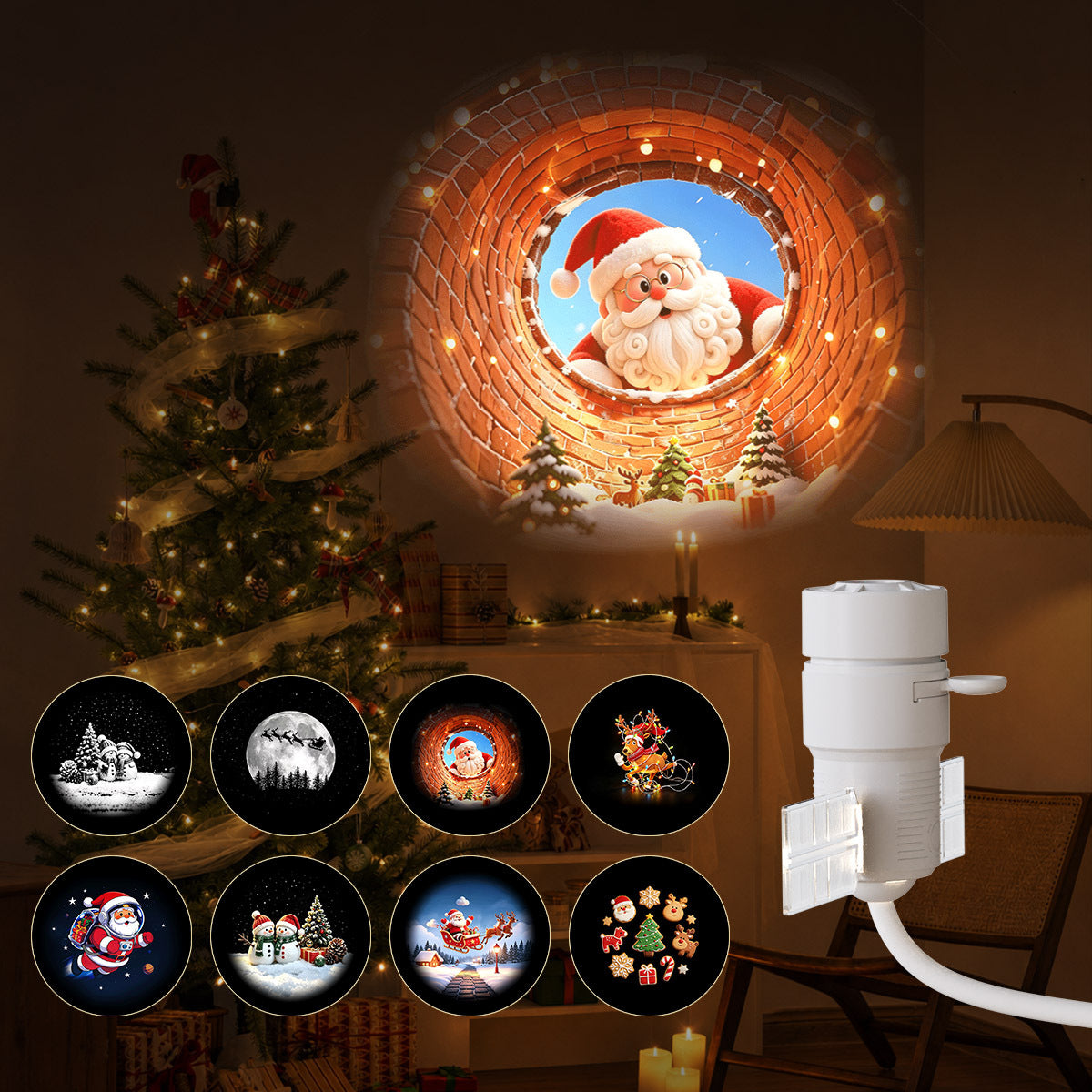 Christmas Starry Sky Projection Light with Interchangeable Slides