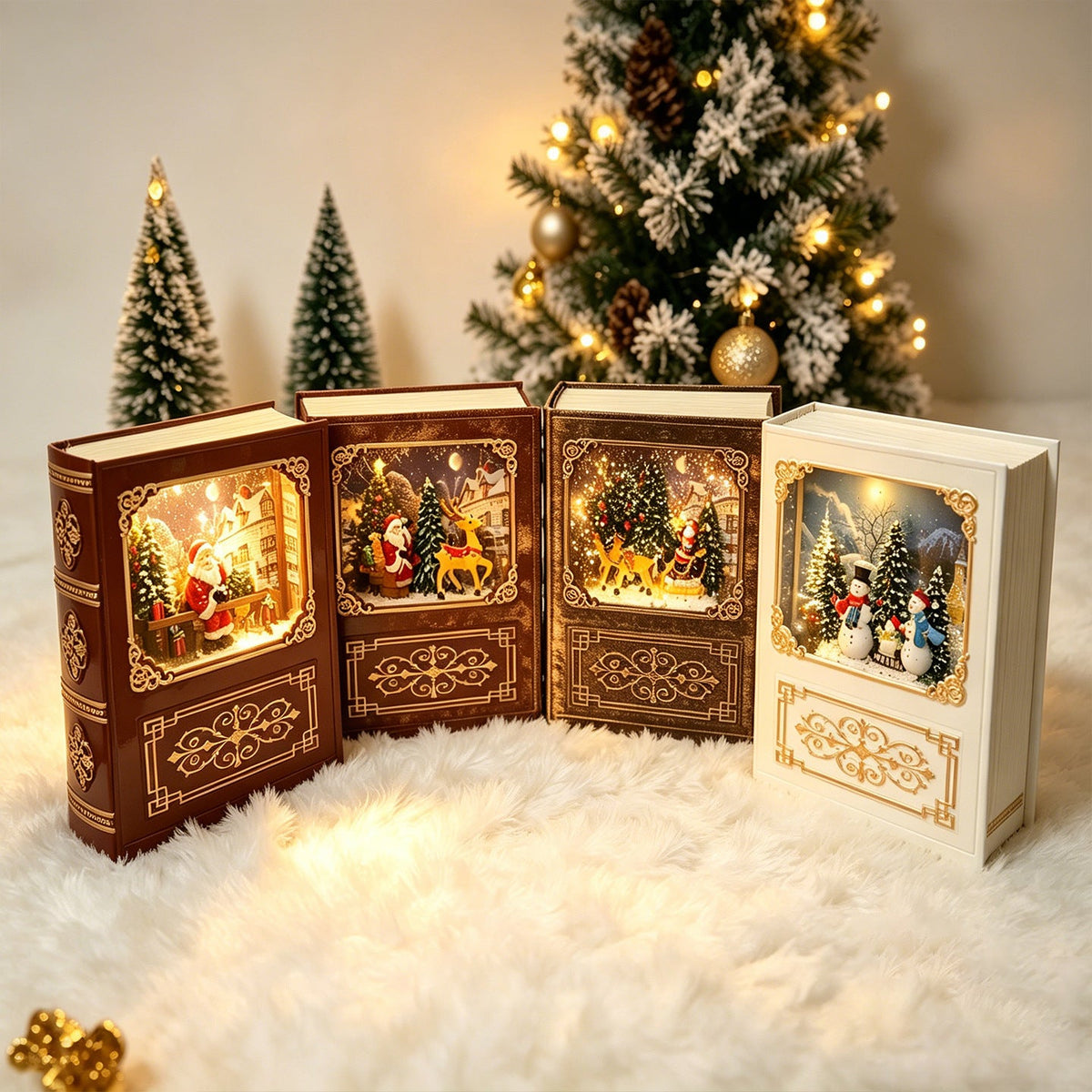 Christmas Tree Decoration Snow Globe with Santa and LED Light